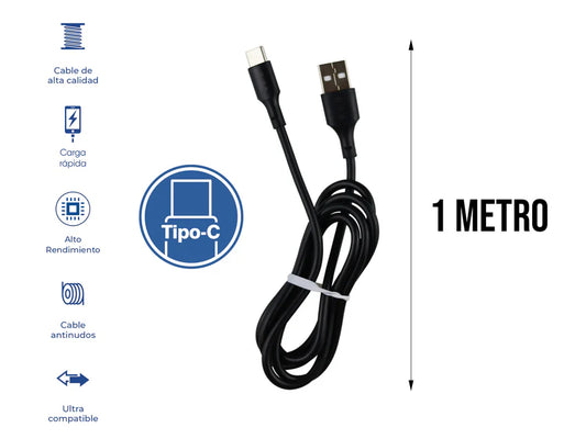 Cable tipo C - USB 1 metro