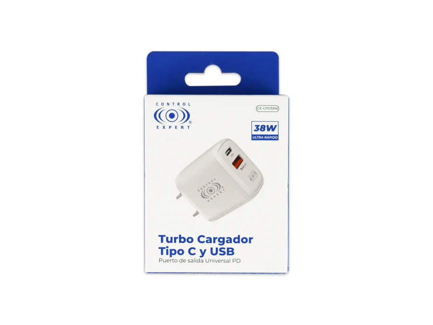 Turbo Cargador Tipo C Y USB CE-CPD33W